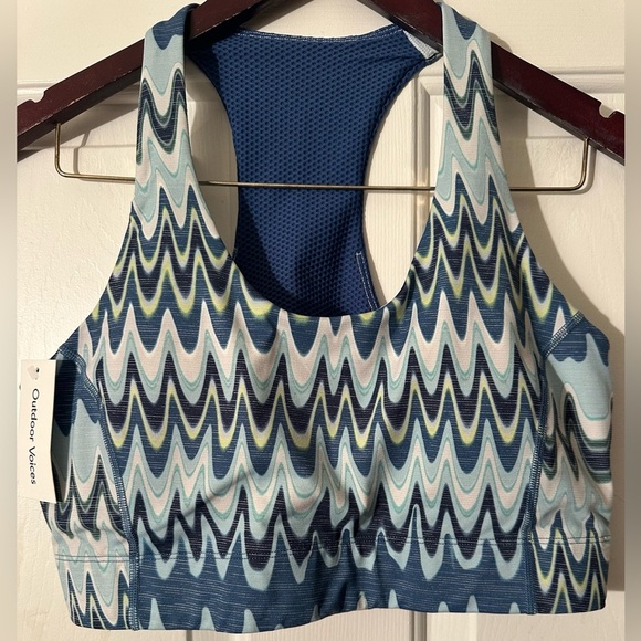 OUTDOOR VOICES NWT XL Doing Things Thrive Bra Polar Helios Racerback Stay Put - Picture 2 of 9